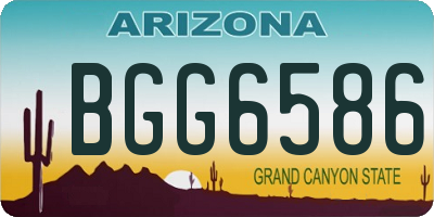 AZ license plate BGG6586
