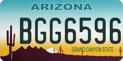 AZ license plate BGG6596