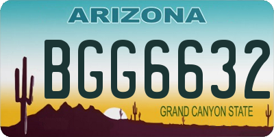 AZ license plate BGG6632
