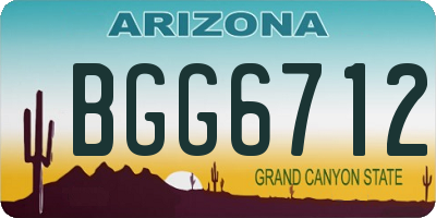 AZ license plate BGG6712
