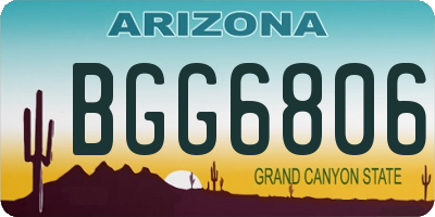 AZ license plate BGG6806