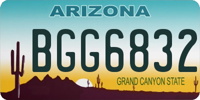 AZ license plate BGG6832