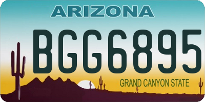 AZ license plate BGG6895