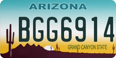 AZ license plate BGG6914