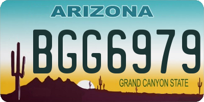 AZ license plate BGG6979