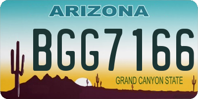 AZ license plate BGG7166
