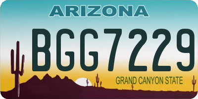 AZ license plate BGG7229