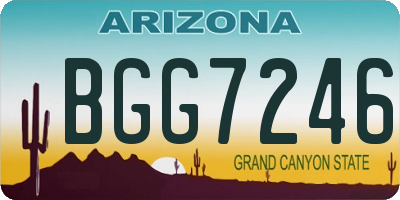 AZ license plate BGG7246