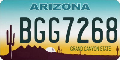 AZ license plate BGG7268