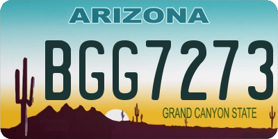 AZ license plate BGG7273