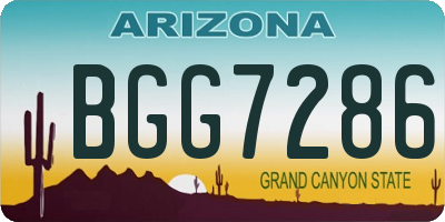 AZ license plate BGG7286