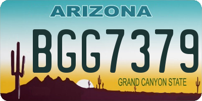 AZ license plate BGG7379