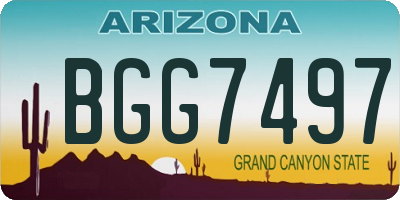 AZ license plate BGG7497