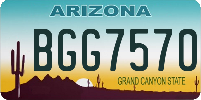 AZ license plate BGG7570