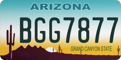 AZ license plate BGG7877