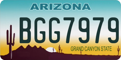 AZ license plate BGG7979