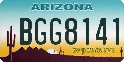 AZ license plate BGG8141