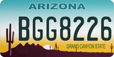 AZ license plate BGG8226