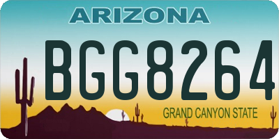 AZ license plate BGG8264