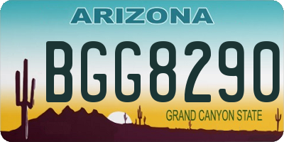 AZ license plate BGG8290