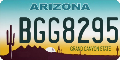 AZ license plate BGG8295