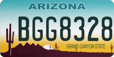 AZ license plate BGG8328