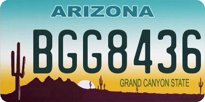 AZ license plate BGG8436