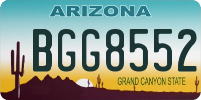 AZ license plate BGG8552