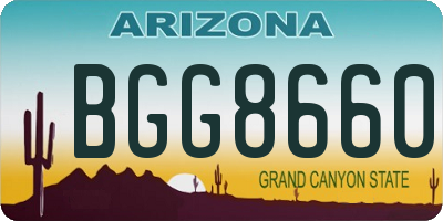AZ license plate BGG8660