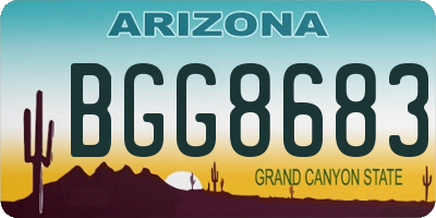 AZ license plate BGG8683