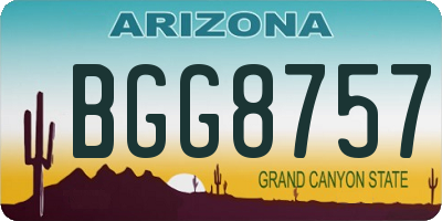 AZ license plate BGG8757