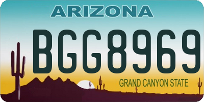 AZ license plate BGG8969