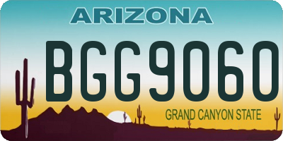 AZ license plate BGG9060