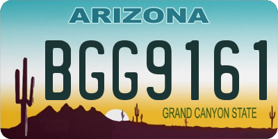 AZ license plate BGG9161