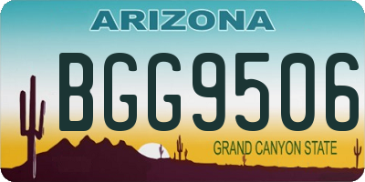 AZ license plate BGG9506