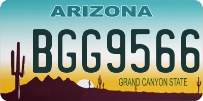 AZ license plate BGG9566
