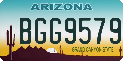 AZ license plate BGG9579