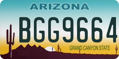 AZ license plate BGG9664
