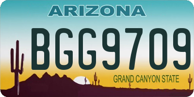 AZ license plate BGG9709