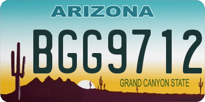 AZ license plate BGG9712