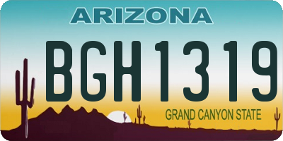 AZ license plate BGH1319