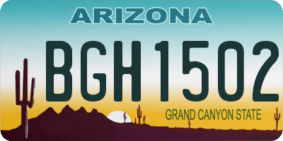 AZ license plate BGH1502