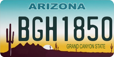 AZ license plate BGH1850
