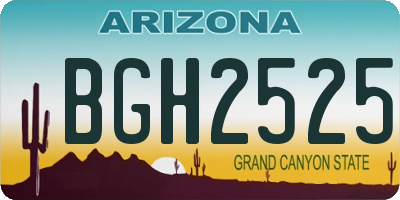 AZ license plate BGH2525
