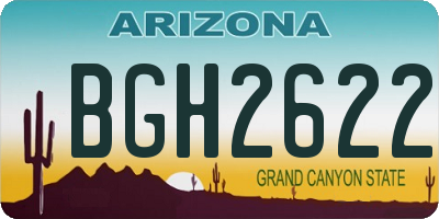 AZ license plate BGH2622