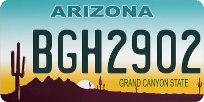 AZ license plate BGH2902