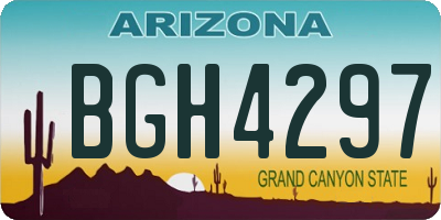 AZ license plate BGH4297