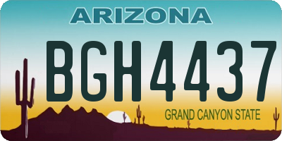AZ license plate BGH4437