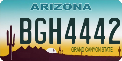 AZ license plate BGH4442