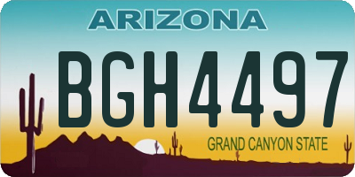 AZ license plate BGH4497